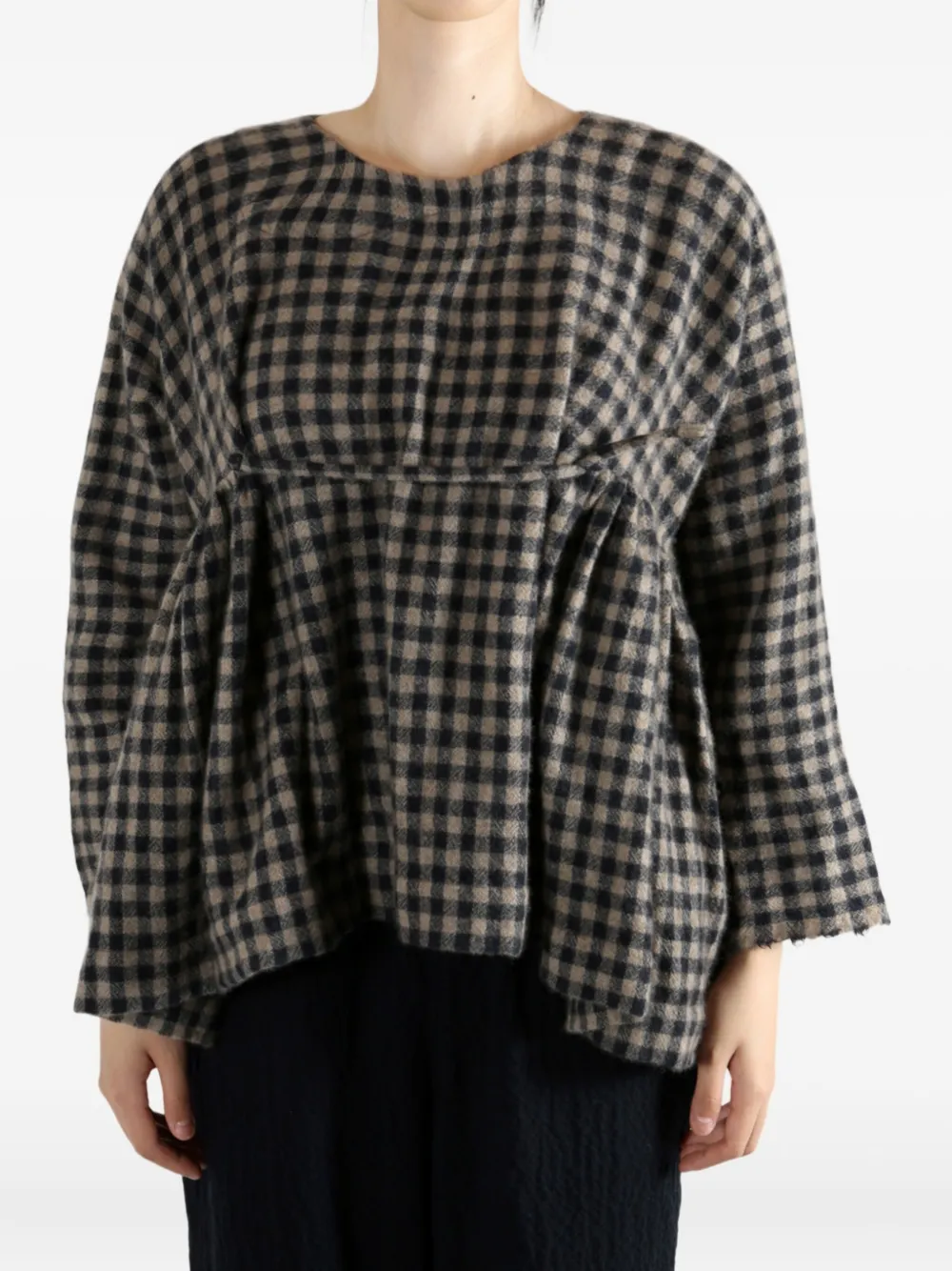 Daniela Gregis checked blouse - Zwart
