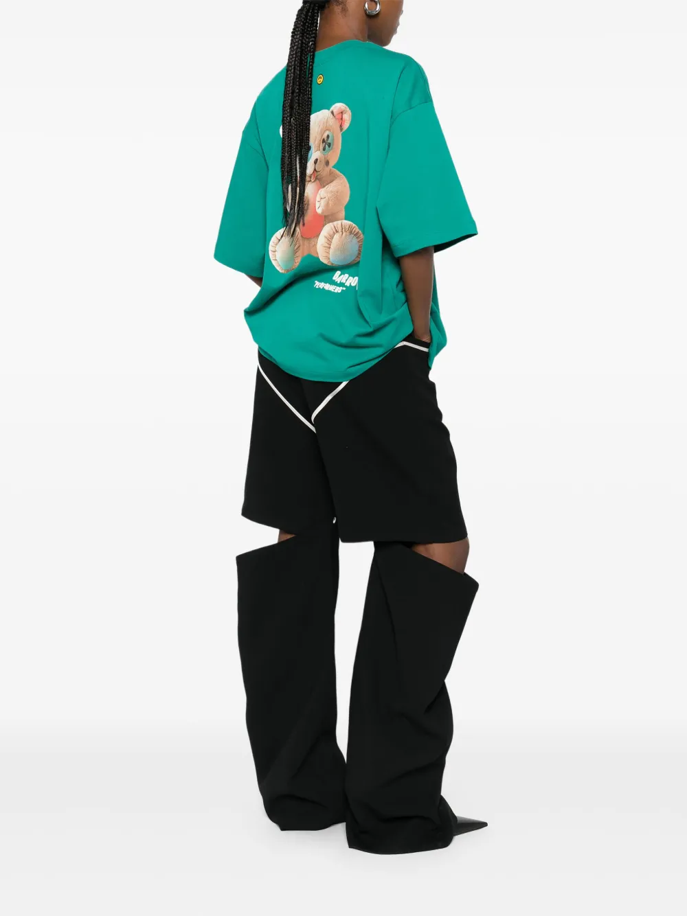 BARROW T-shirt met teddybeerprint Groen