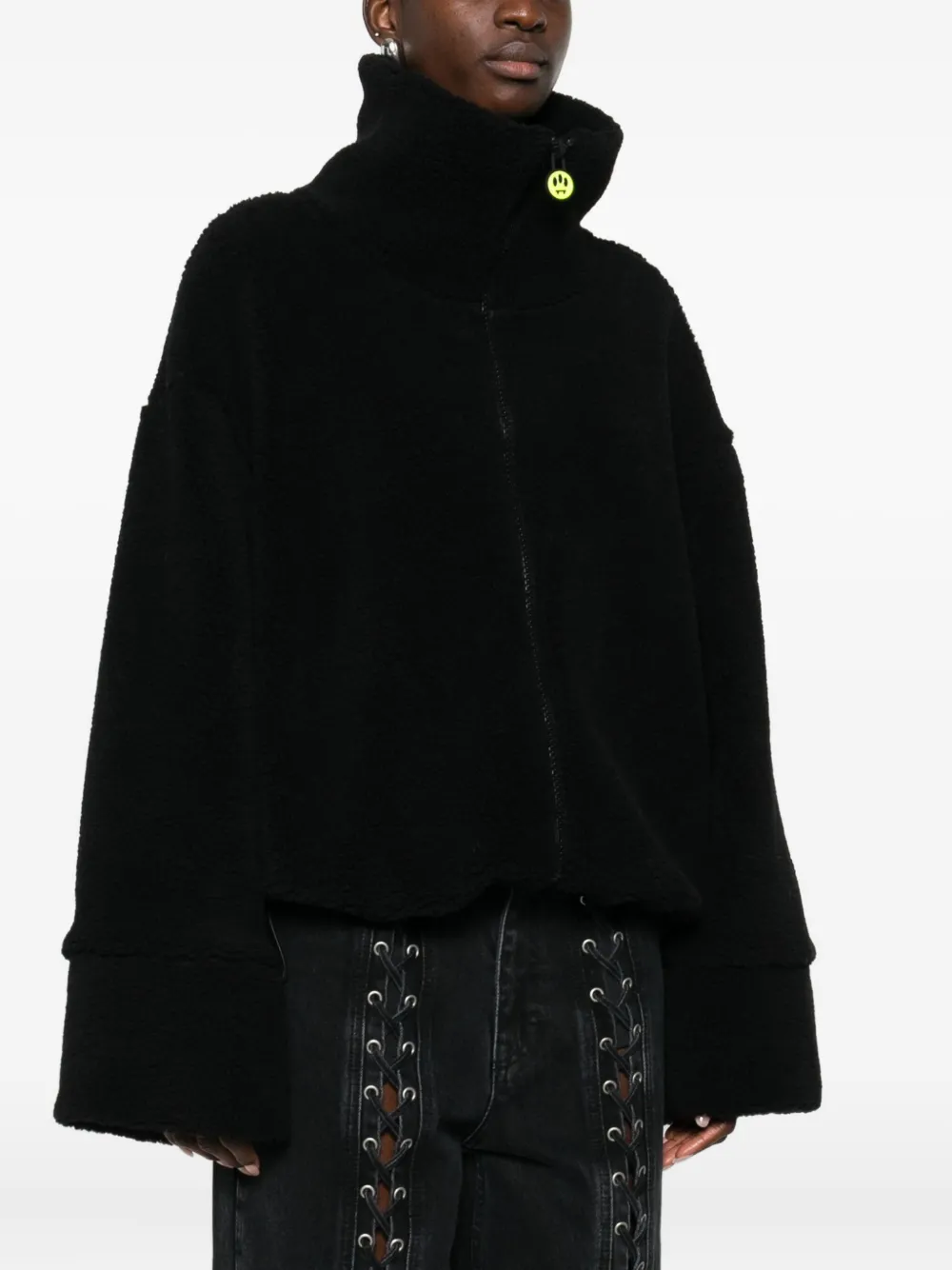 Barrow Logo-detail High-neck Jacket In Black