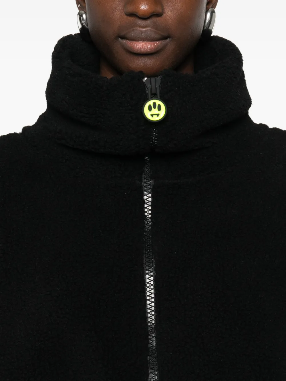 Barrow Logo-detail High-neck Jacket In Black