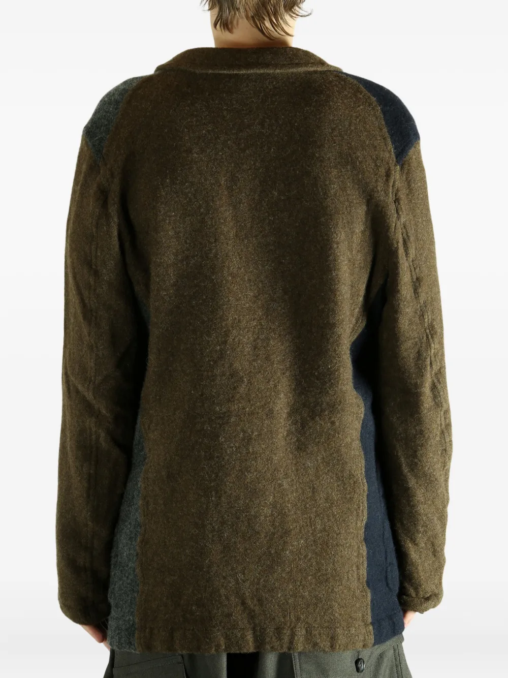 Comme Des Garçons Shirt Jas van wolblend met enkele rij knopen Grijs