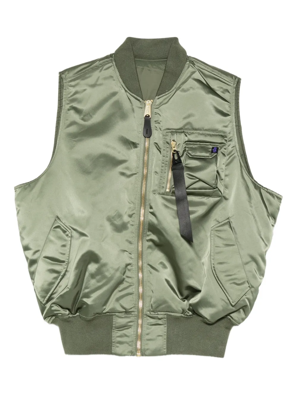 Alpha Industries zip pocket gilets | Green | Image 1