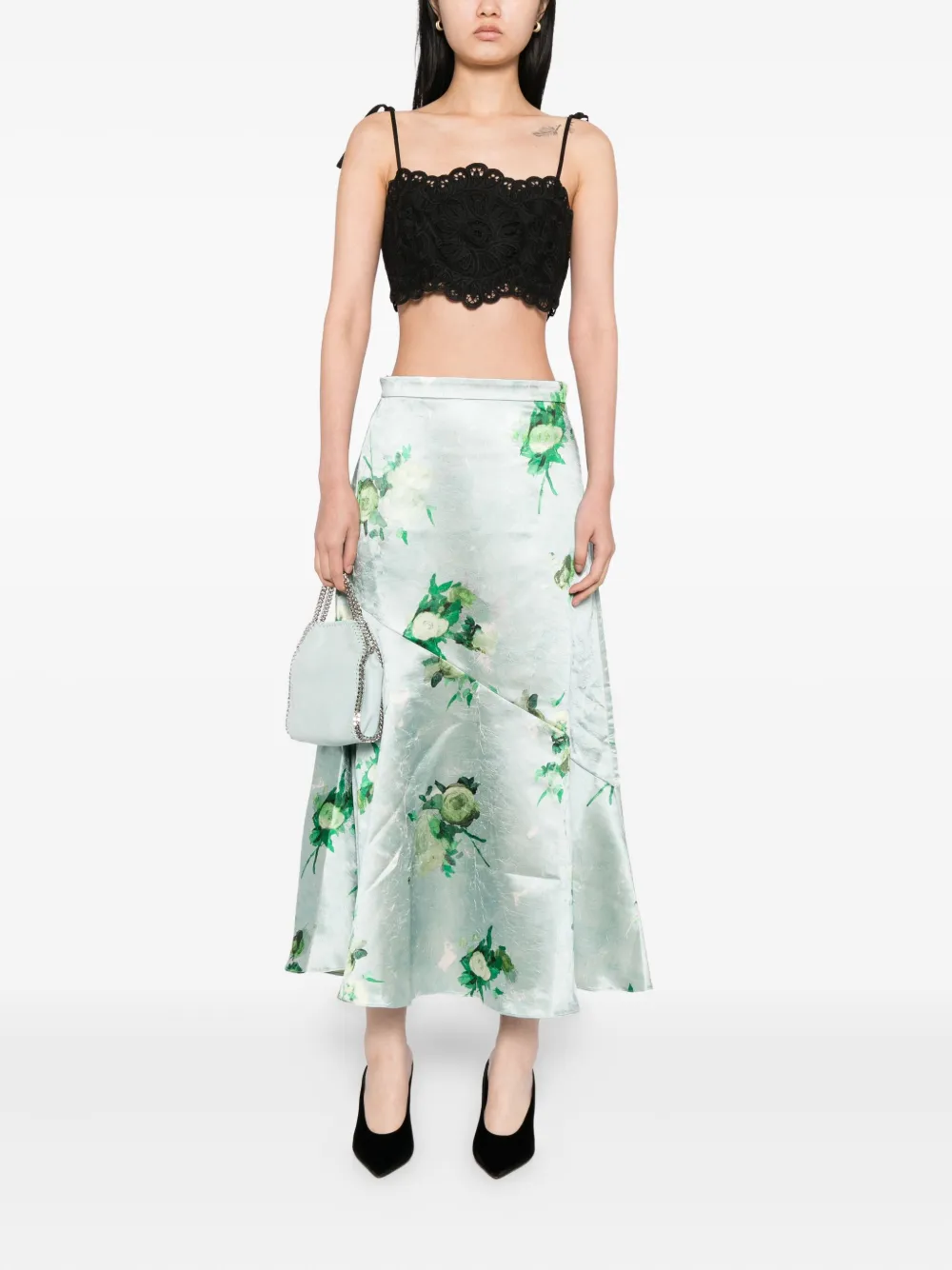ERDEM Asymmetrische rok - Groen