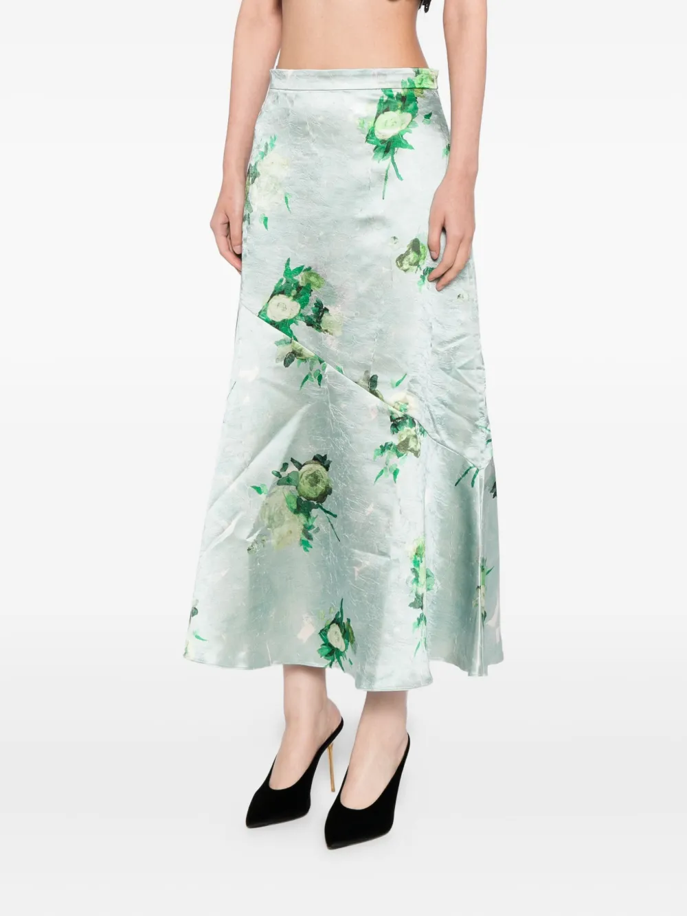 ERDEM Asymmetrische rok Groen