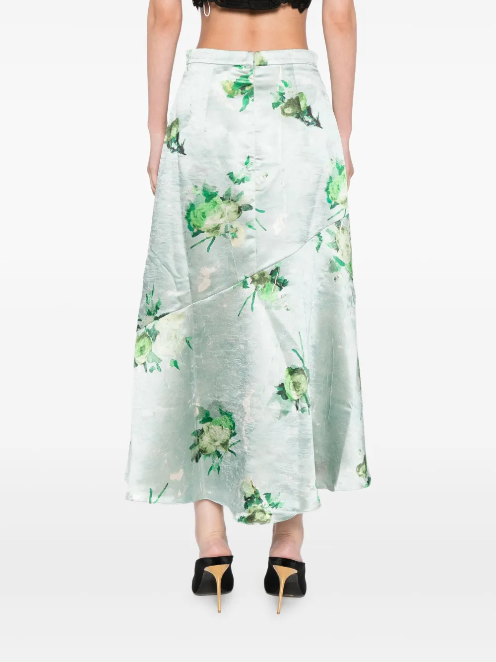 ERDEM Asymmetrische rok Groen