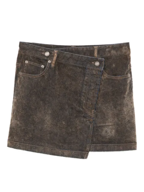 Juun.J asymmetric denim skirt