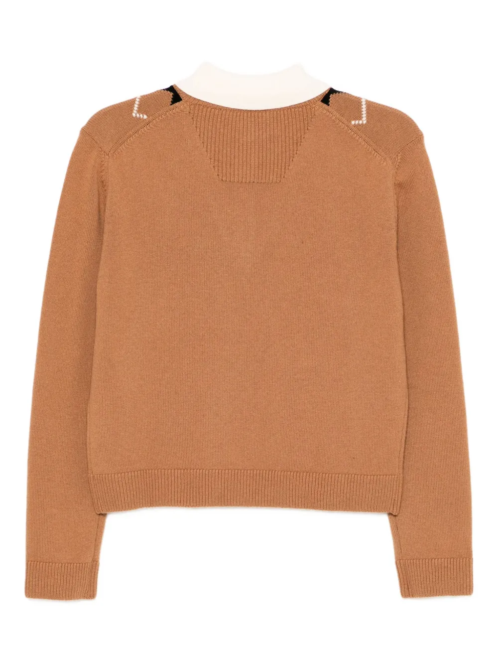 Juunj Layered Polo Top In Brown