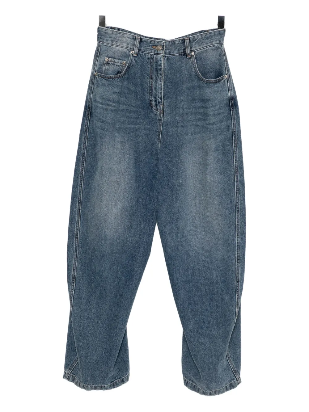 Juun.J Jeans a gamba ampia con cinturino regolabile - Blu