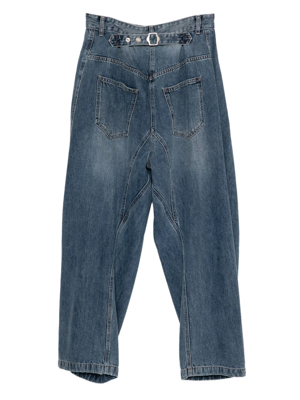 Juun.J Jeans met verstelbaar bandje en wijde pijpen - Blauw