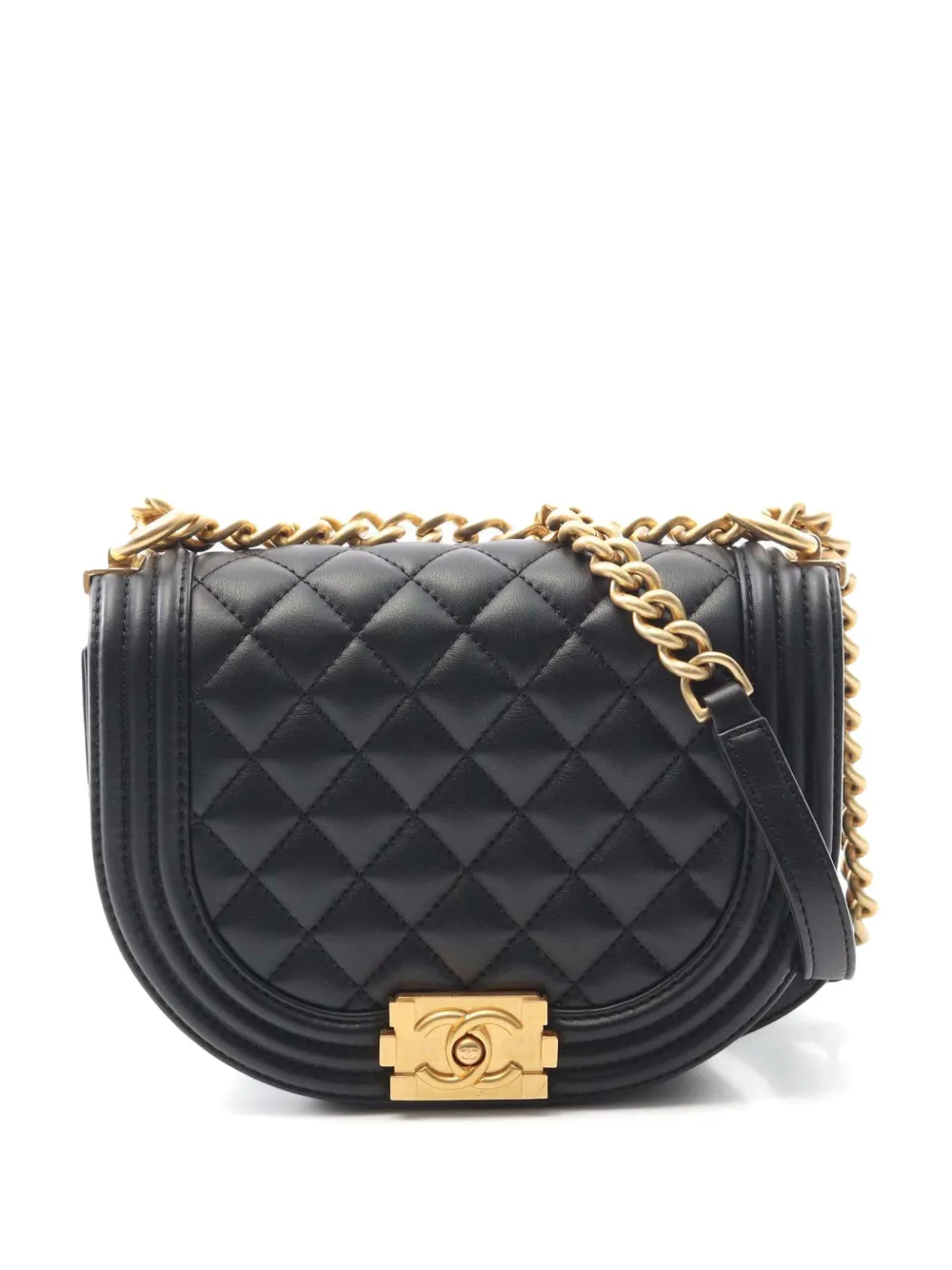 CHANEL Pre-Owned 2021-2025 スモール マトラッセ ラムスキン ボーイ メッセンジャー ショルダーバッグ -