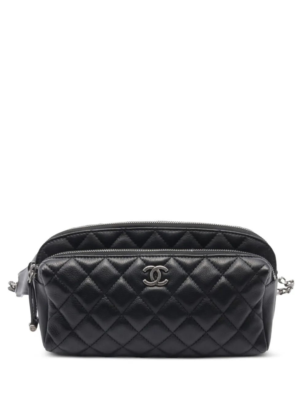 CHANEL Pre-Owned 2018-2019 CC Quilted Calfskin Waist Bag belt bag | Black | Image 1
