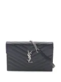 Saint Laurent Pre-Owned 2013-2025 Grain De Poudre Cassandre Envelope Chain Wallet crossbody bag - Black