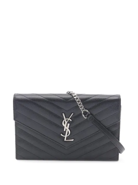 Saint Laurent Pre-Owned bolsa crossbody Grain De Poudre Cassandre con cadena 2013-2025