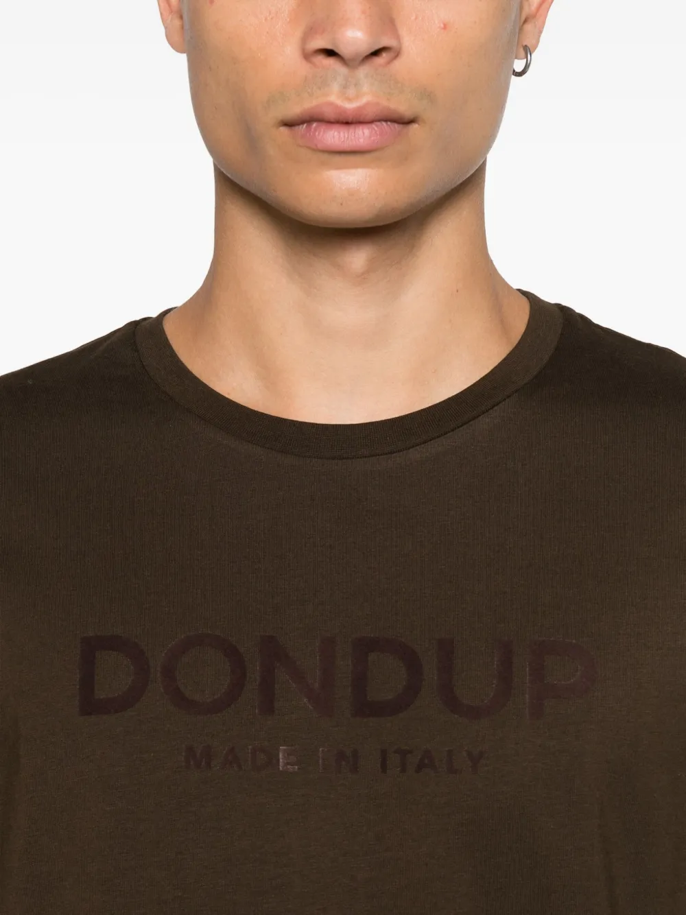 DONDUP T-shirt met logoprint Bruin