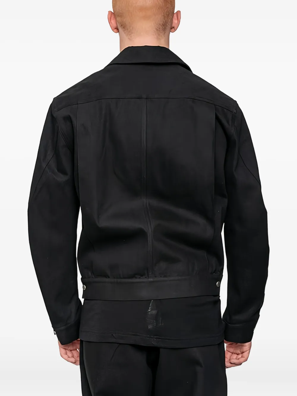 Joe Chia Maz denim jack met ritsdetail Zwart