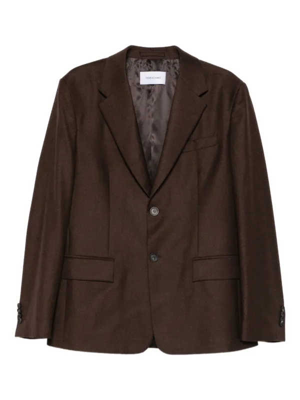 Ferragamo Button Pocket Jacket in Brown