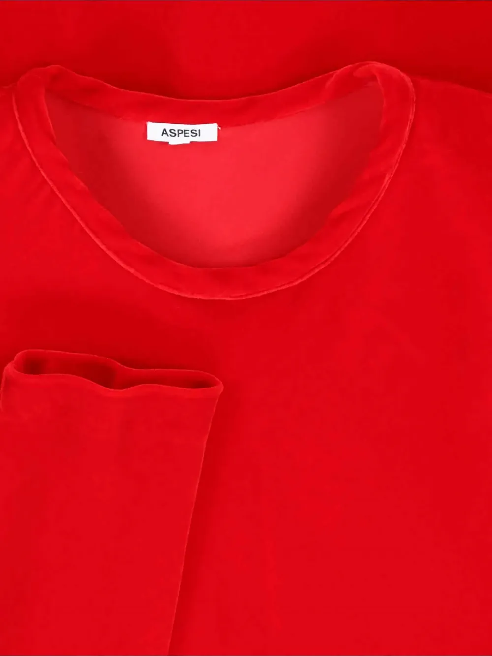 ASPESI Fluwelen midi-jurk Rood