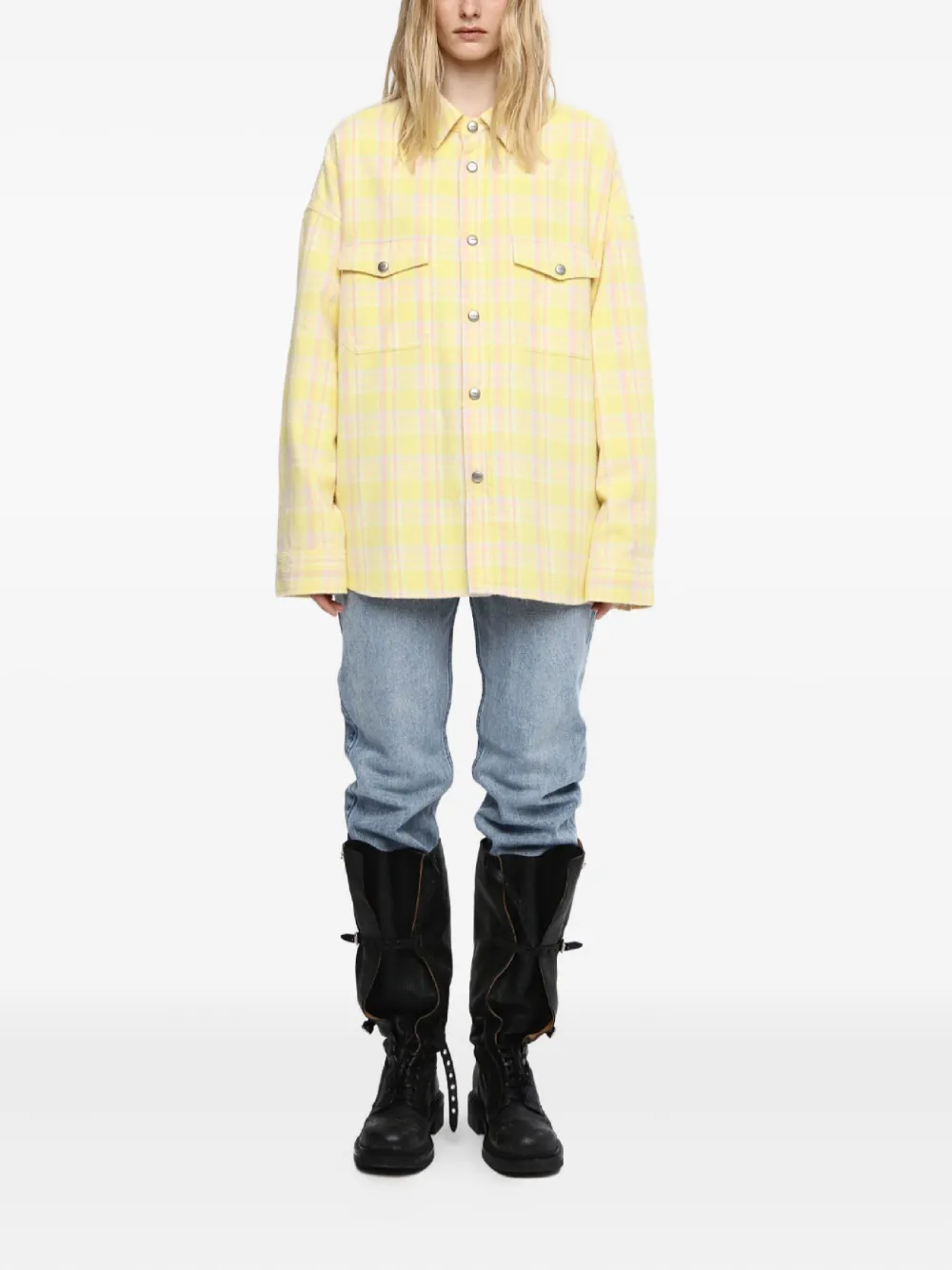 Mainless Flap Pocket Button-up Shirt In Brown