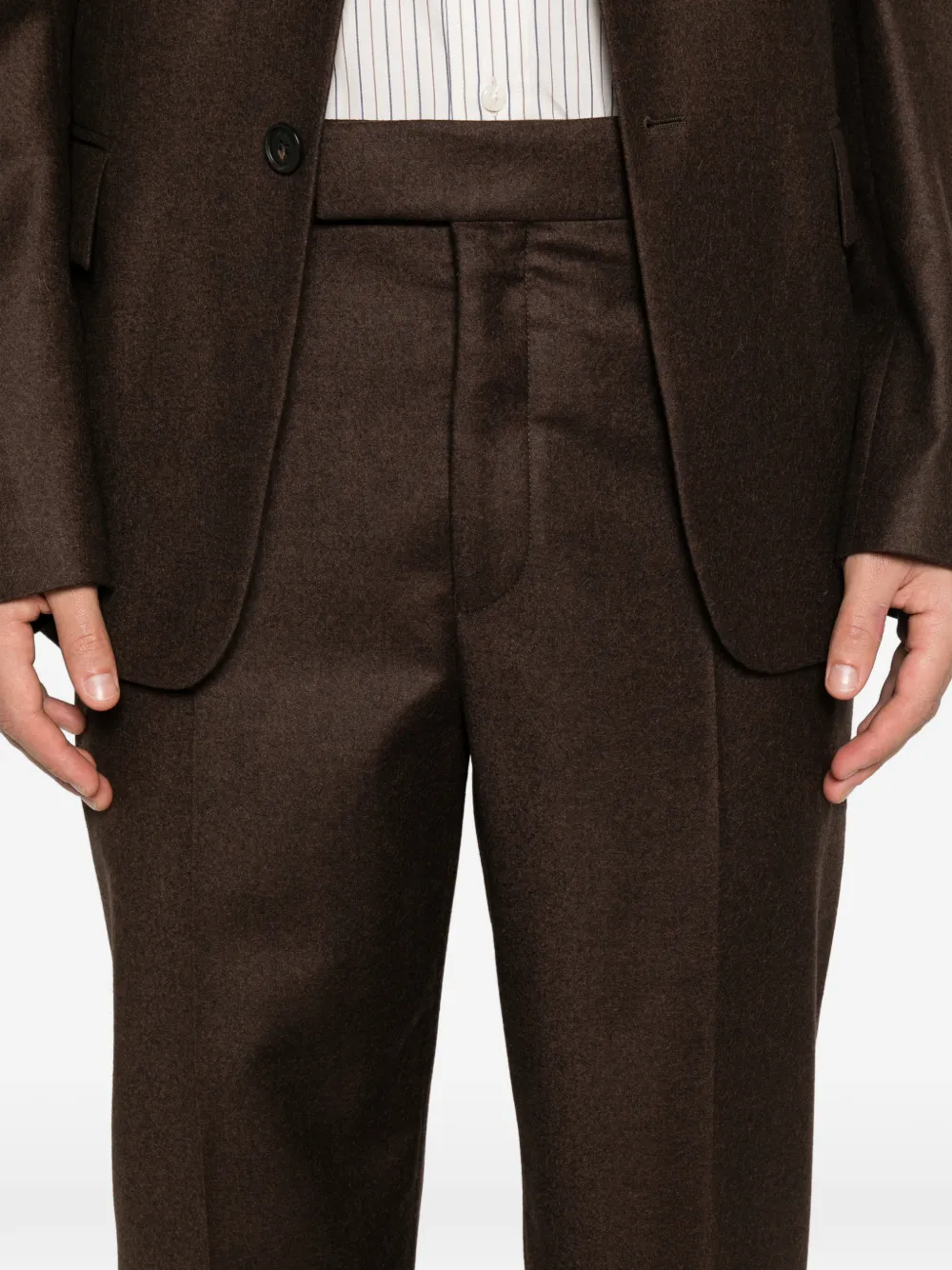 Ferragamo Broek met ceintuur Bruin