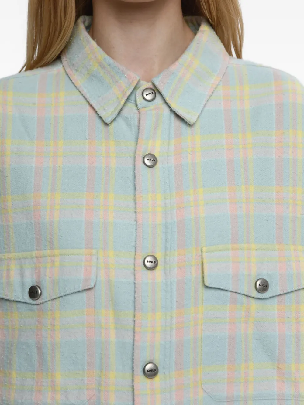 Mainless Flap Pockets Plaid Shirt In Multi