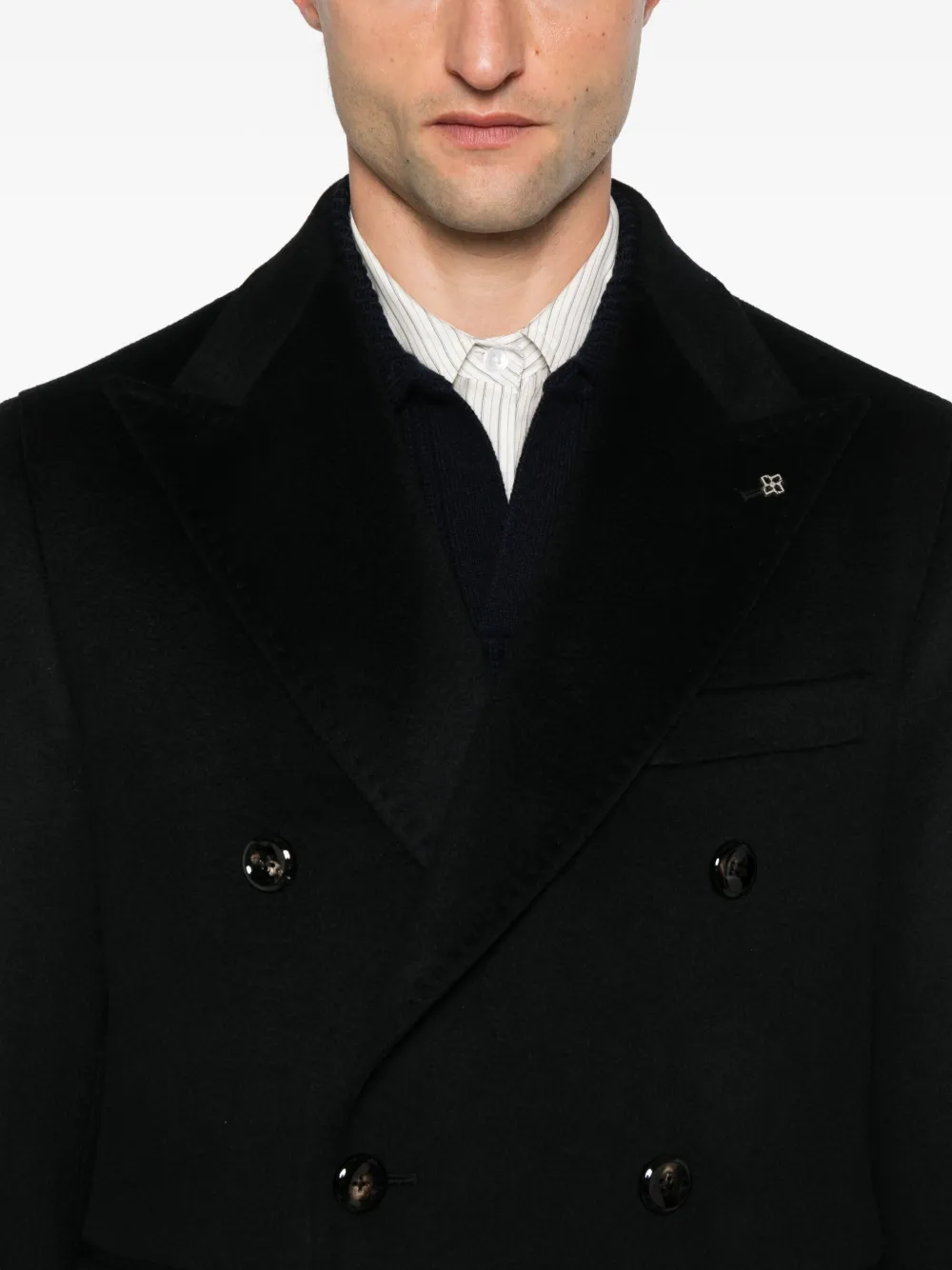 Tagliatore Jas met dubbele rij knopen Zwart