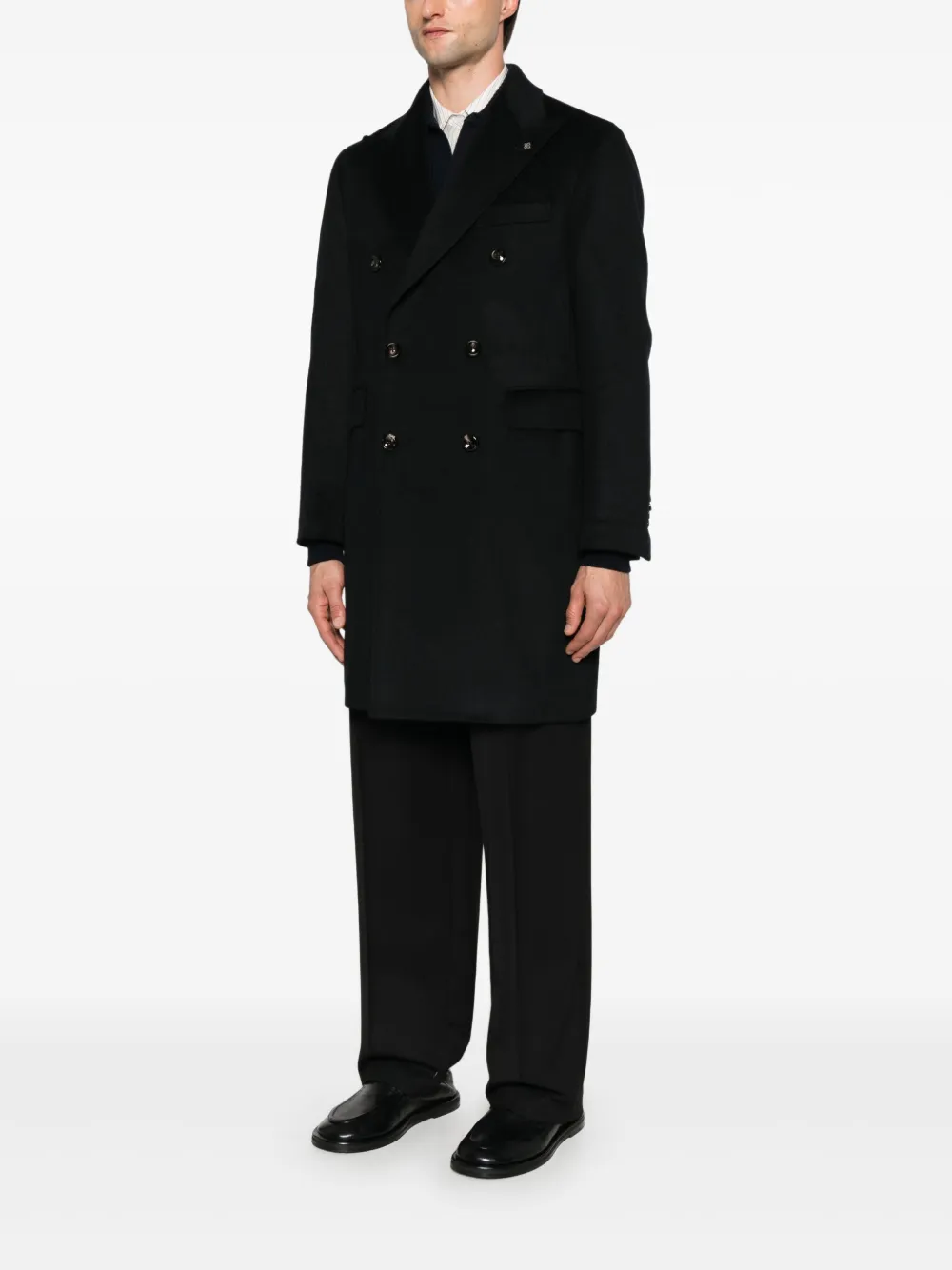 Tagliatore Jas met dubbele rij knopen Zwart