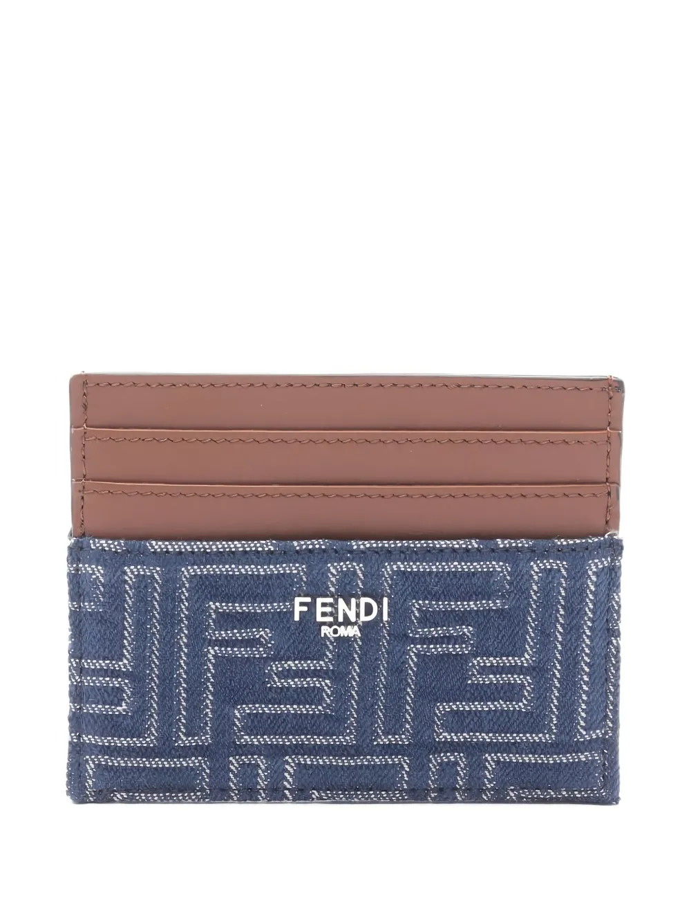 Fendi Pre-Owned 2020s FF jacquard card case | Blue | Image 1