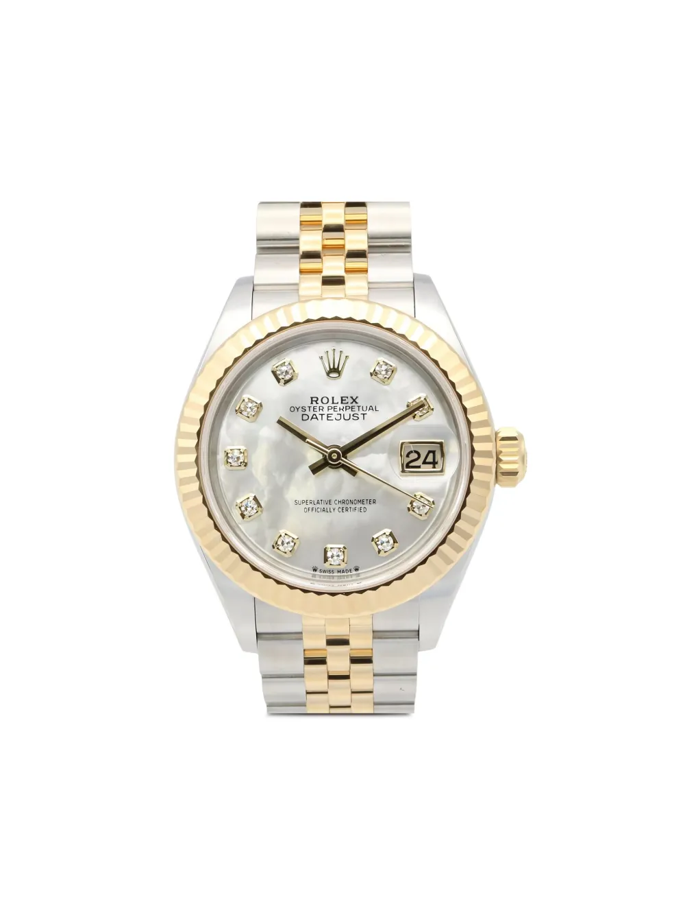 Rolex reloj Datejust de 28mm 2010 | plateado | Image 1