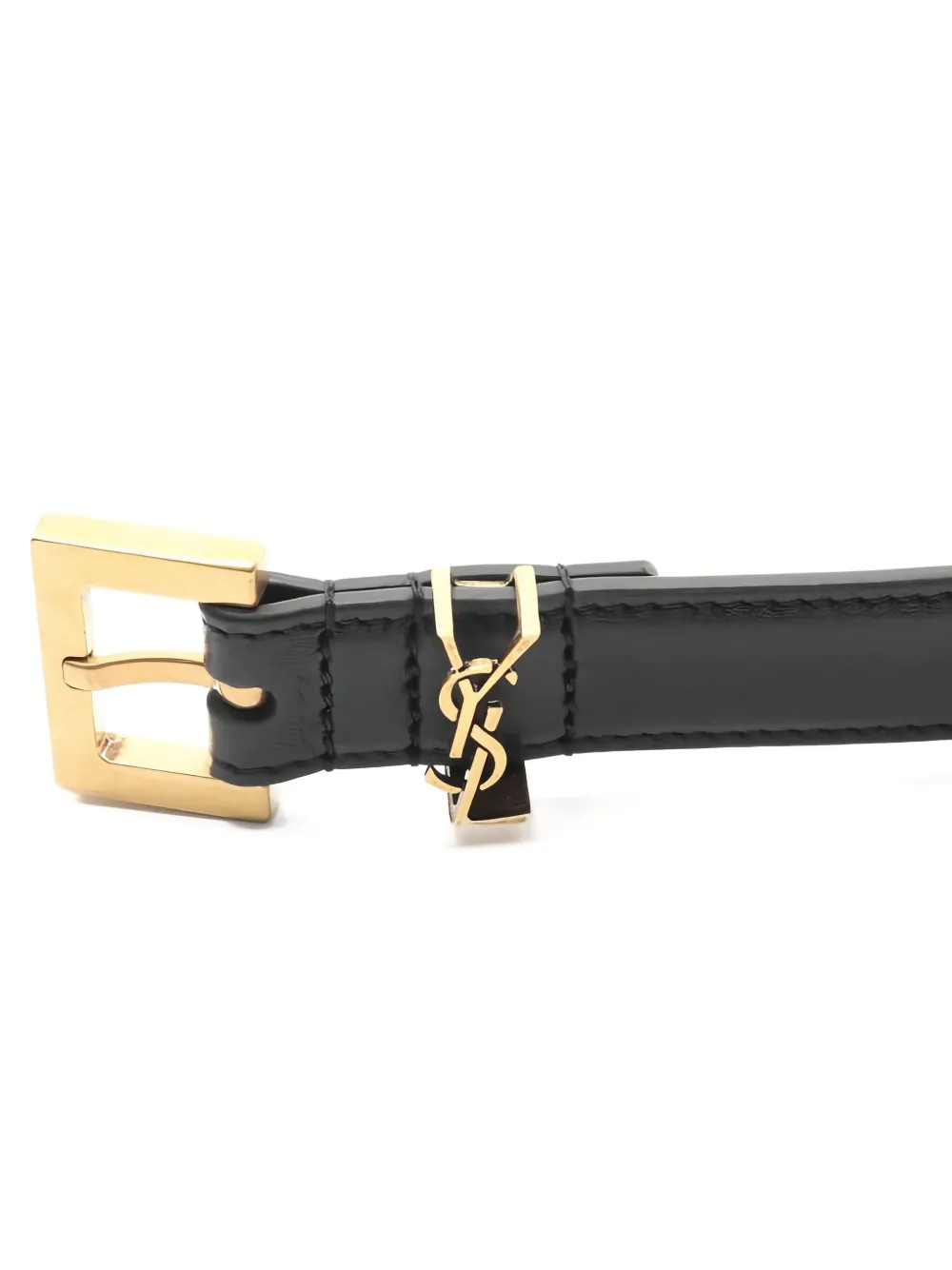 Pre-owned Saint Laurent 2000s Cassandra Belt In Black