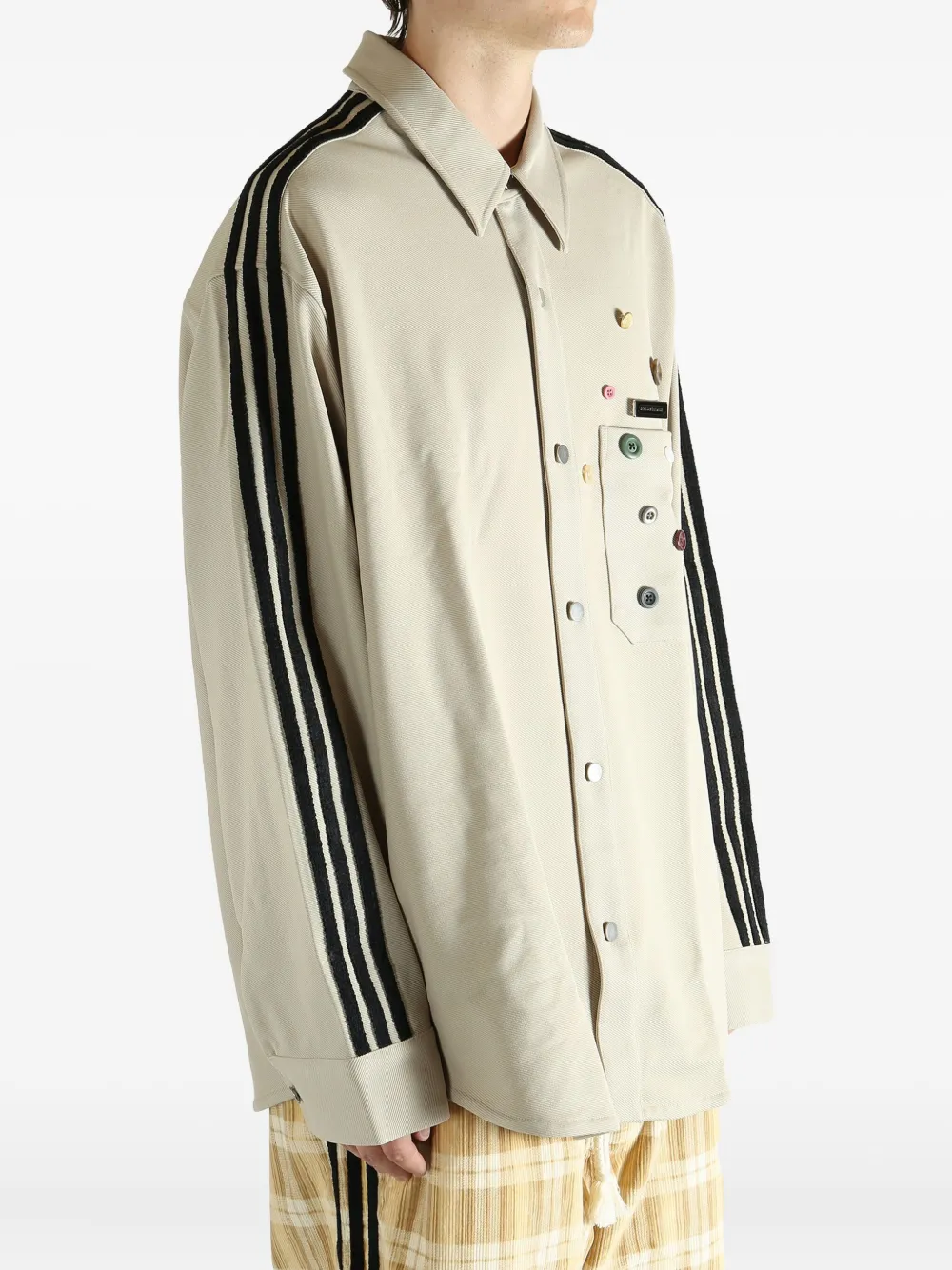 adidas Gestreept shirt Beige