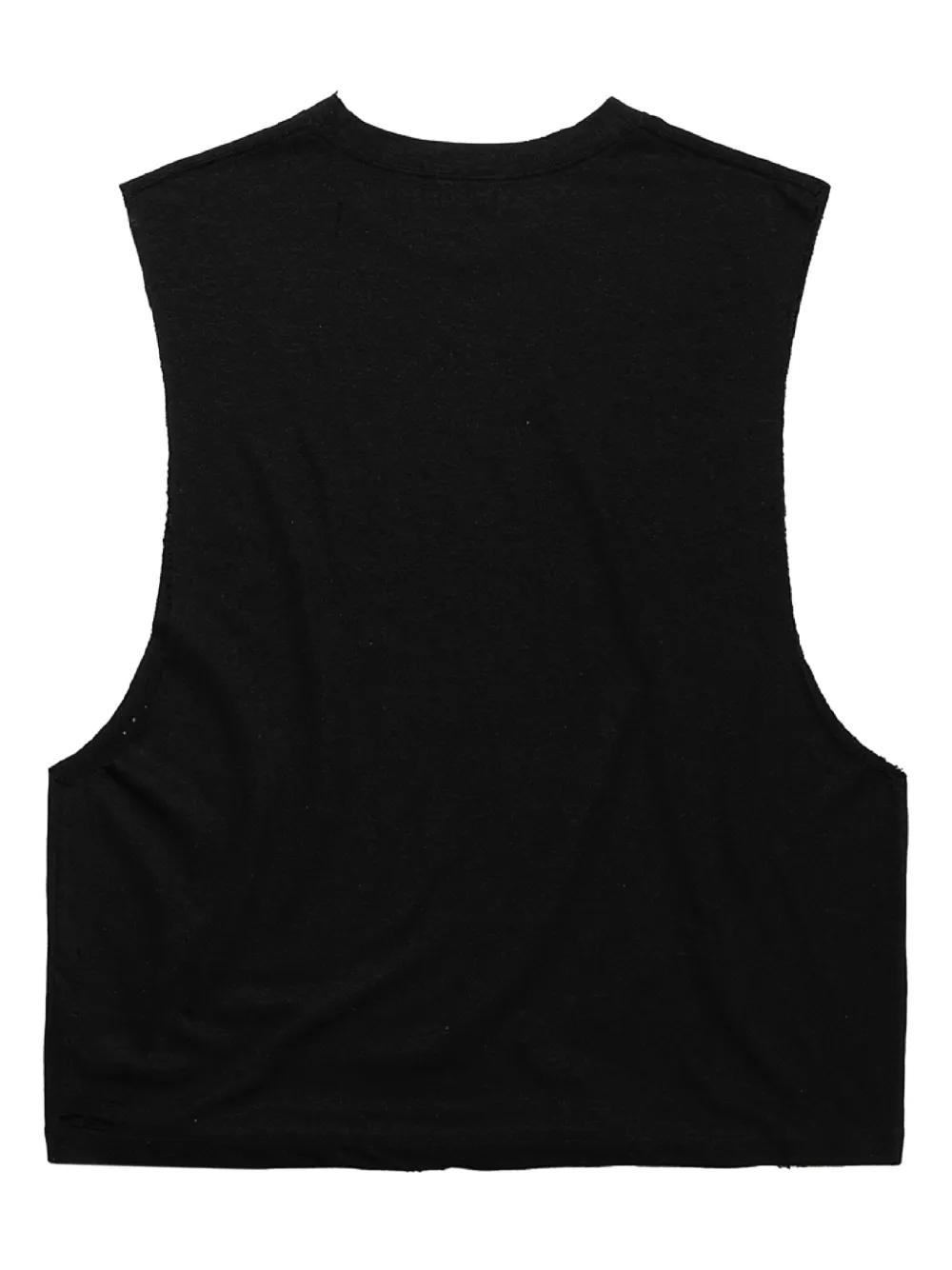 Mainless Sleeveless Distressed T-shirt In Black