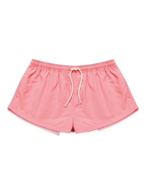 Mainless drawstring beach mini shorts