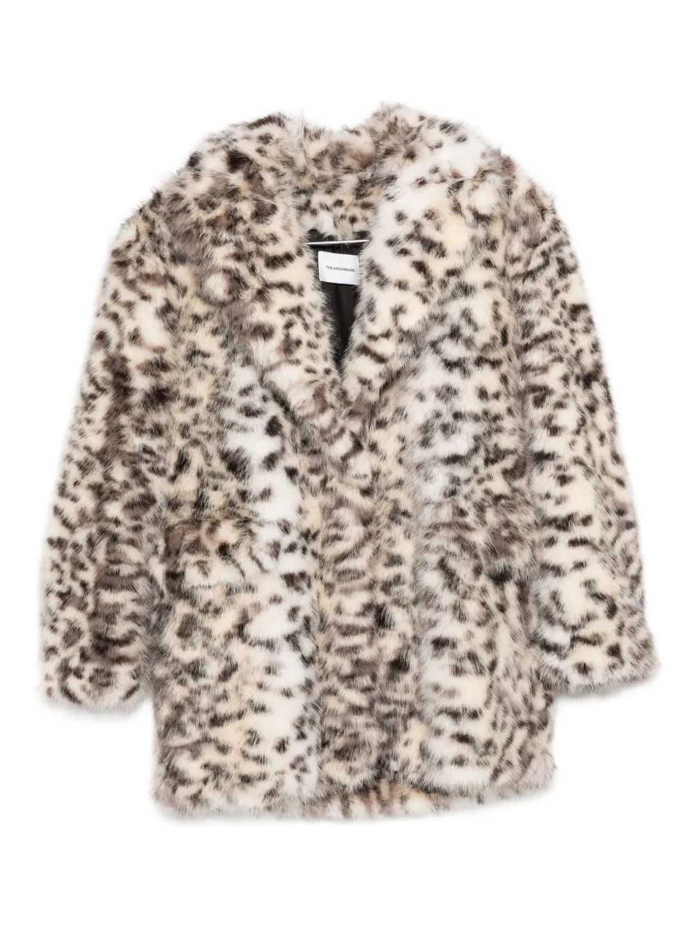 THE ANDAMANE abrigo con animal print | blanco | Image 1