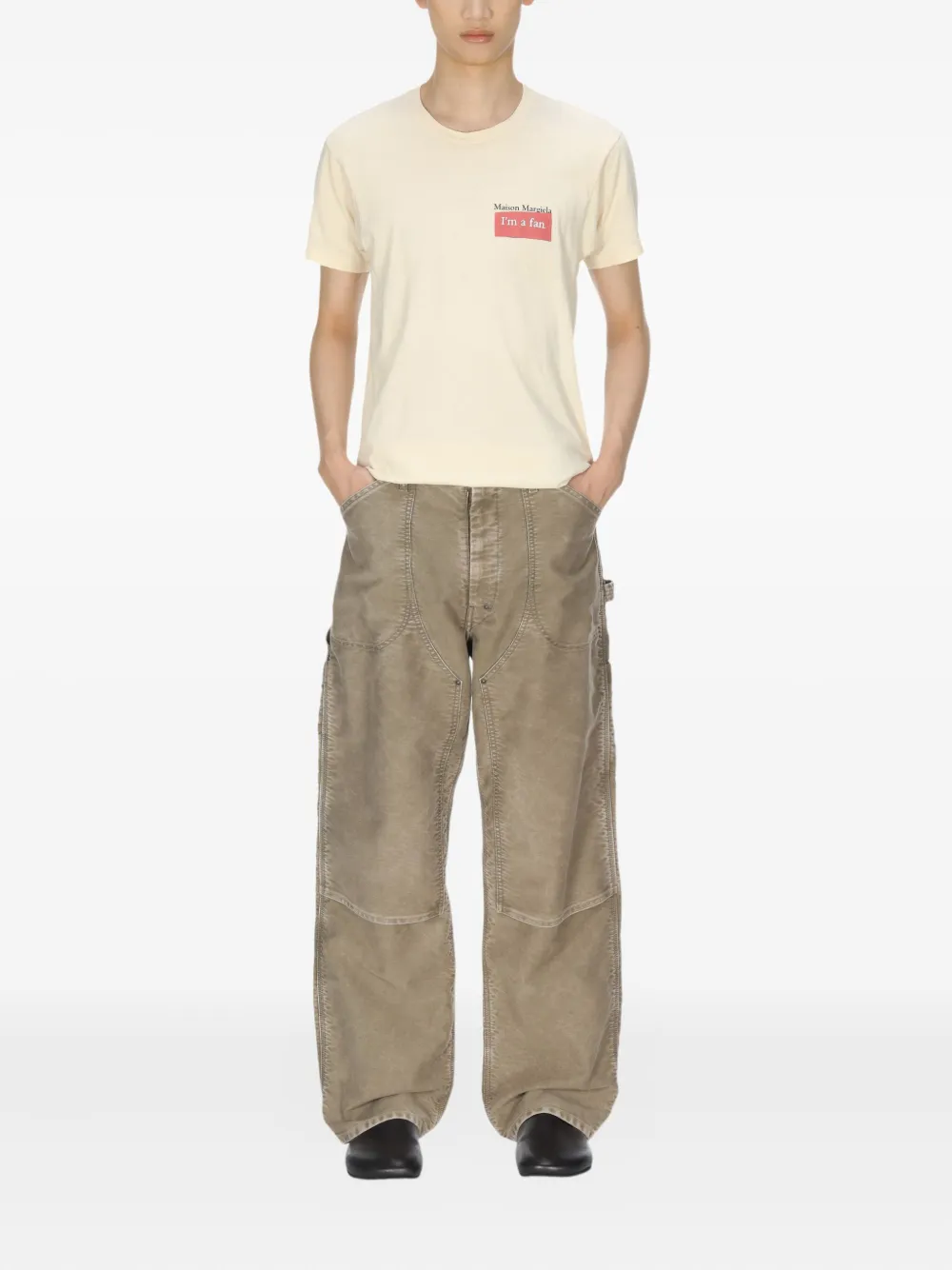 Maison Margiela Broek met vlakken - Groen