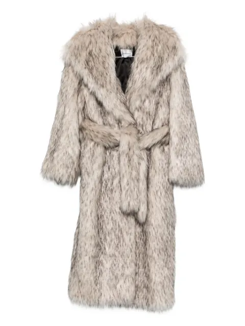 THE ANDAMANE belted faux-fur coat