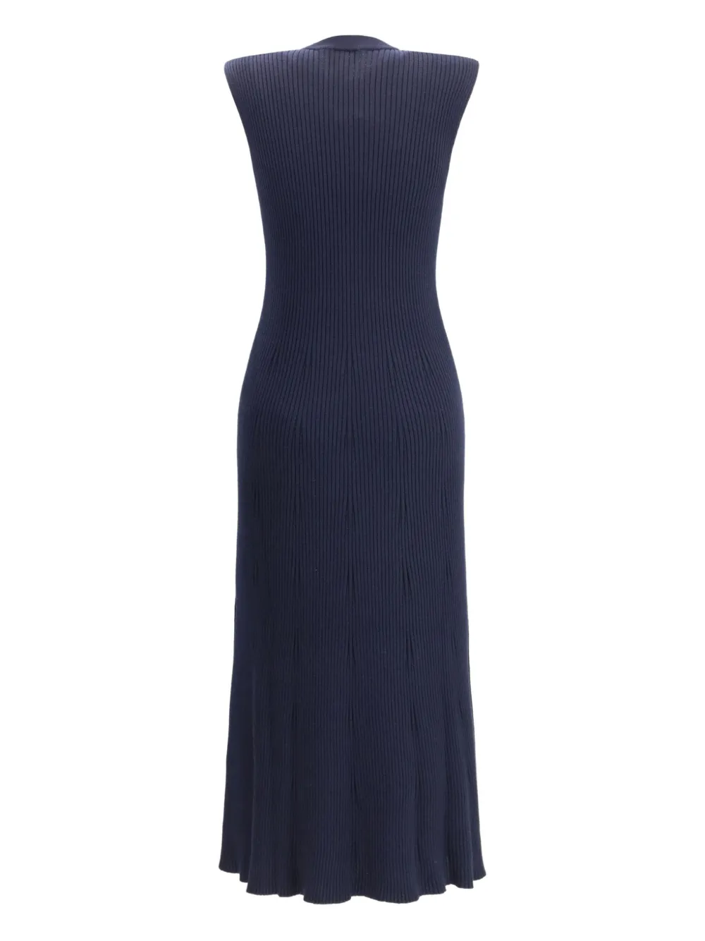 SA SU PHI Mouwloze geribbelde midi-jurk - Blauw