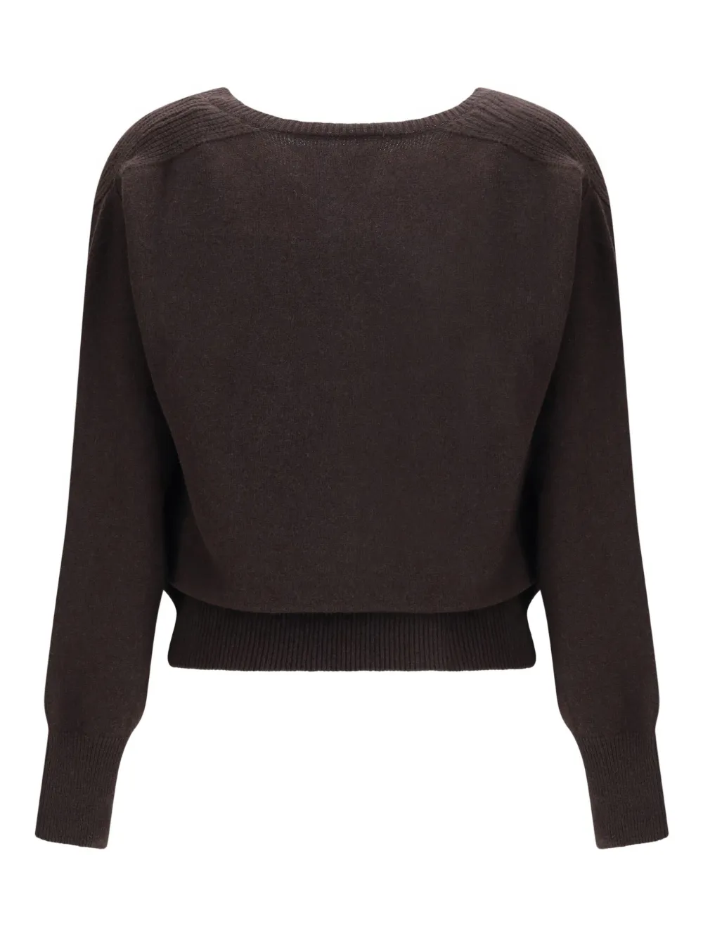 Sa Su Phi Lavinia V Neck Cashmere Sweater In Brown
