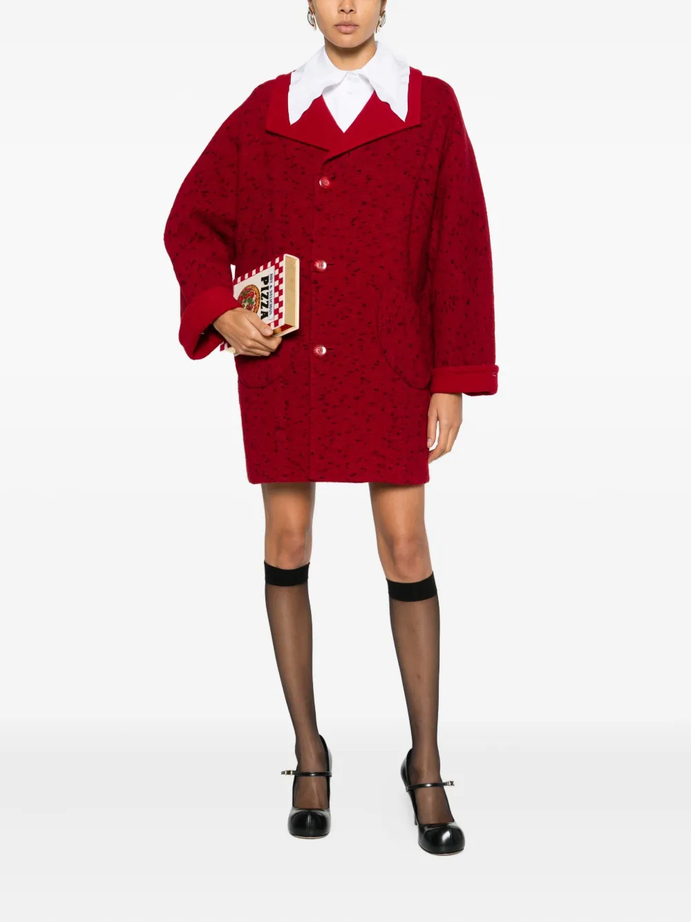 A.N.G.E.L.O. Vintage Cult 1980s jas met knopen en zakken aan de voorkant - Rood