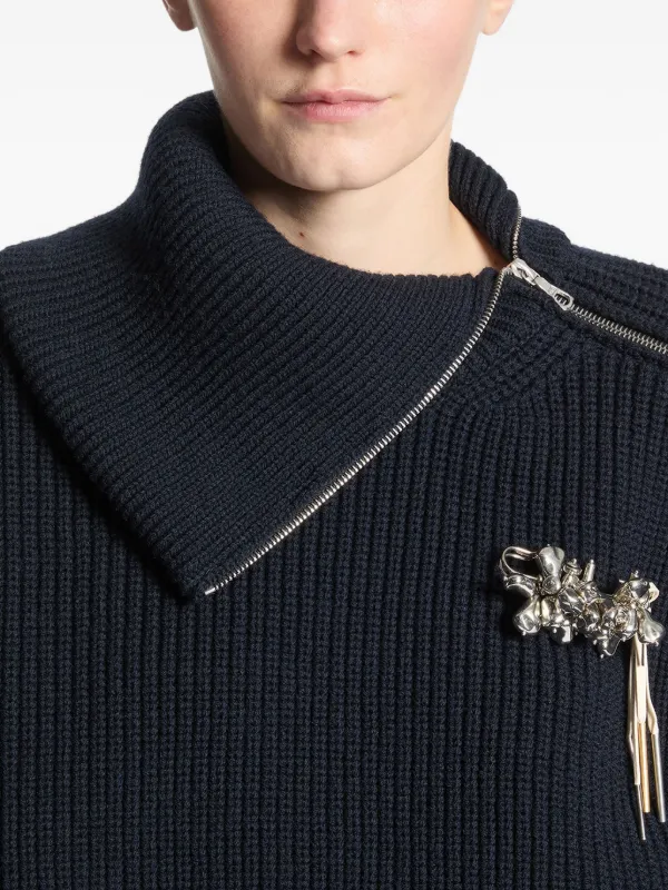 DRIES VAN NOTEN jewel-embellishment Pin Brooch | Silver | FARFETCH