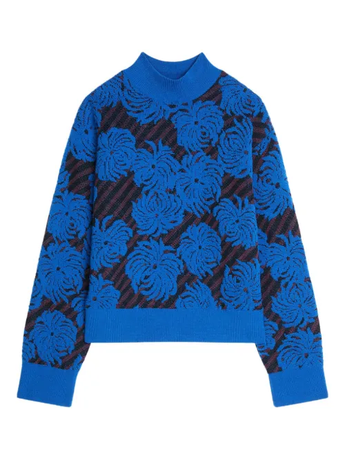 Pull à fleurs en jacquard - DRIES VAN NOTEN - Modalova
