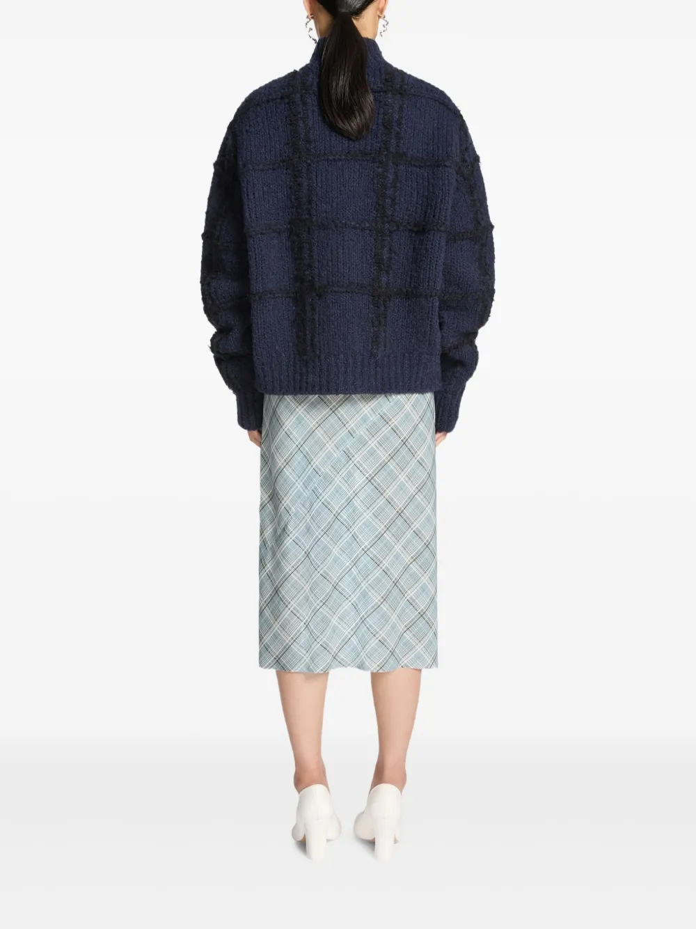 Dries Van Noten High-neck Sweater In Blue
