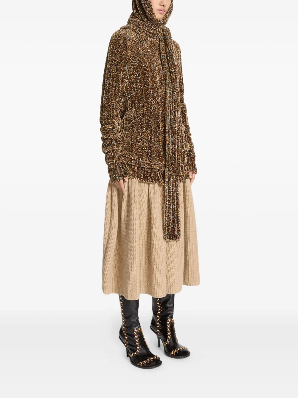 Dries Van Noten Roll-neck Sweater In Brown