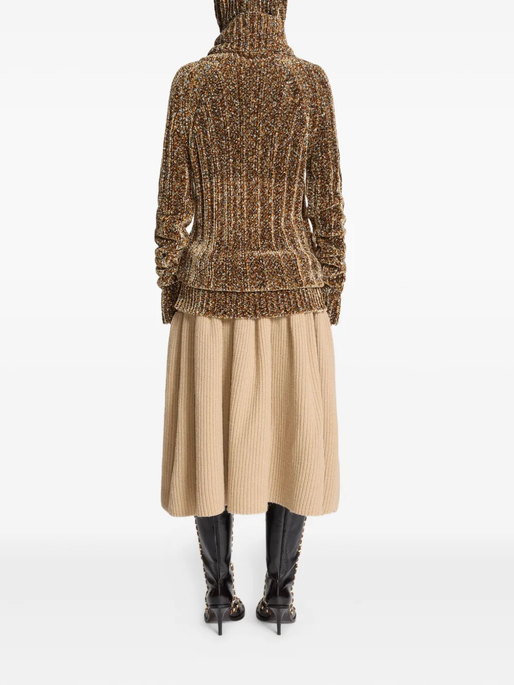 Dries Van Noten Roll-neck Sweater In Brown