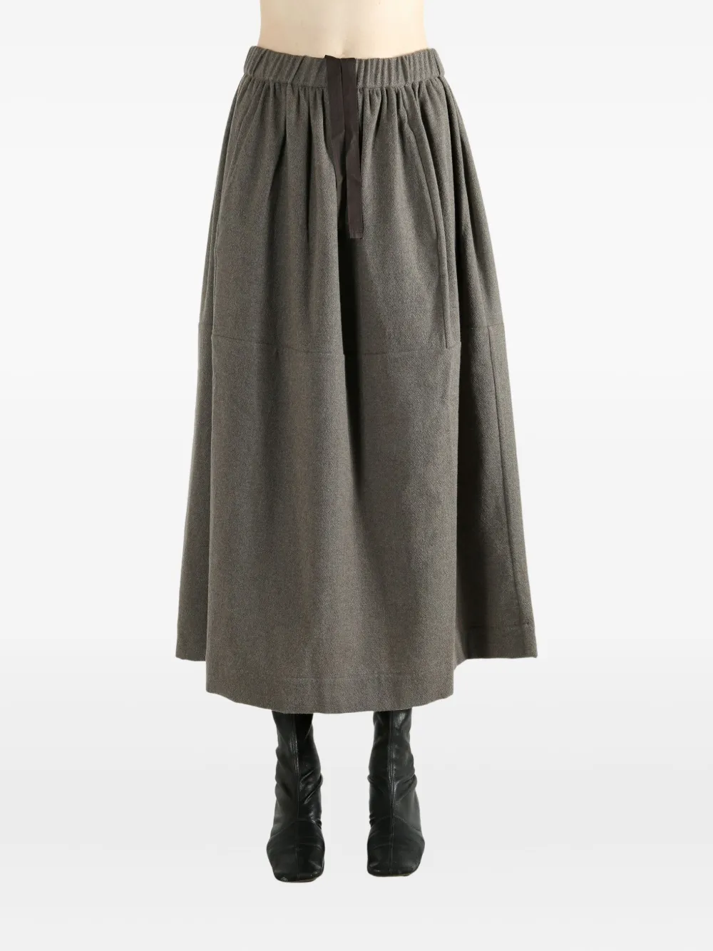 Casey Casey Elasticated-waist Midi Skirt In Gray