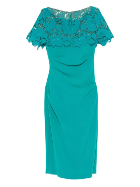 Talbot Runhof lace-panel dress