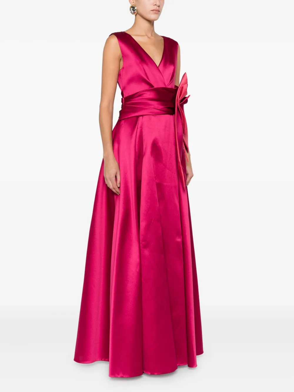 Talbot Runhof Mouwloze jurk Roze