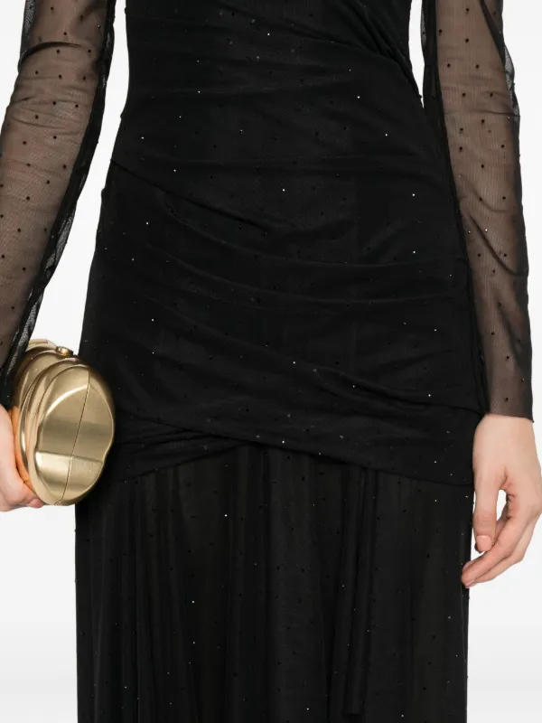 black shirt dresses Pure Silk Midi Dresses Long Sleeve Button Down Silk Shirt Dress