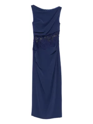 talbot runhof one shoulder dresses TALBOT RUNHOF One-shoulder draped stretch-mesh maxi dress