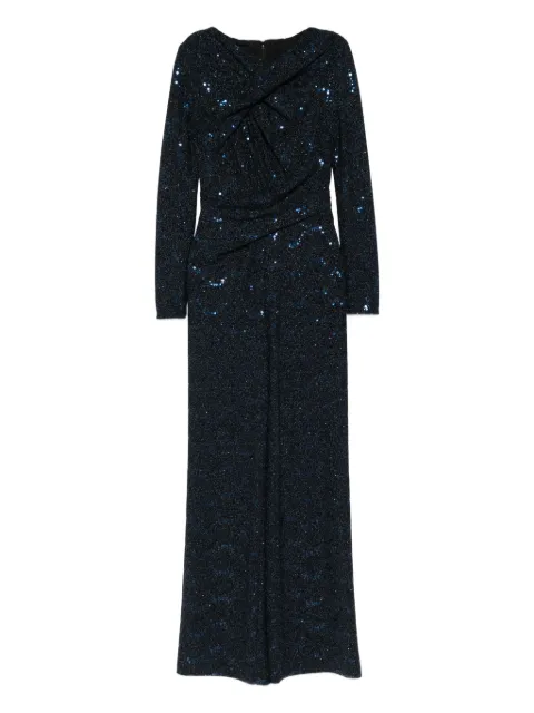 Talbot Runhof sequin-embellished twisted jumpsuit