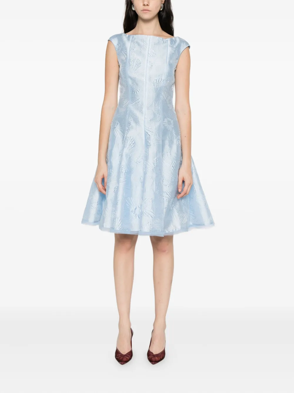 Talbot Runhof floral-pattern dress - Blauw